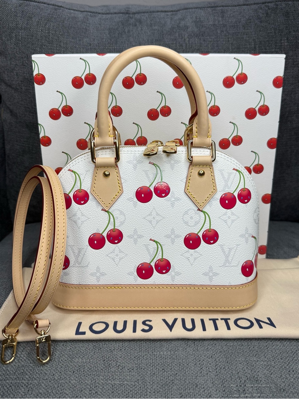 Louis Vuitton Alma BB monogram cherry Murakami